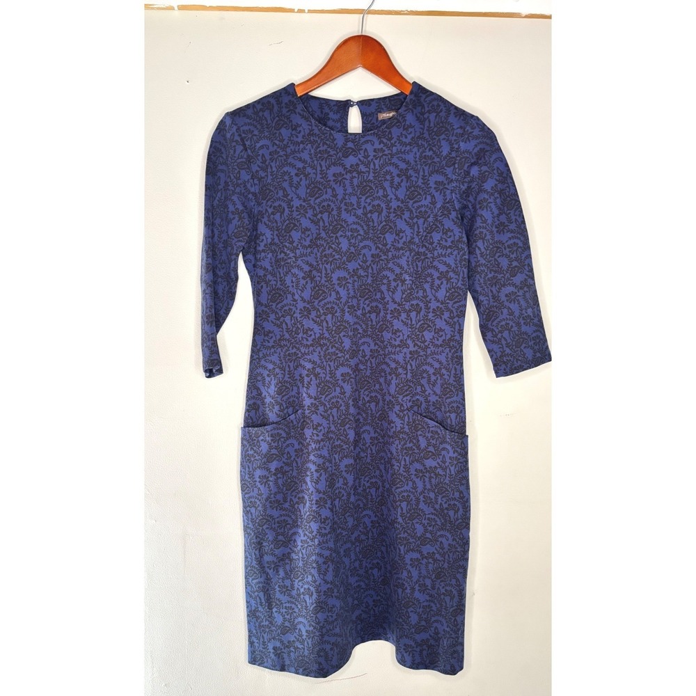J McLaughlin Paisley Sheath Dress S 3/4 Sleeve Spring Wedding Guest
